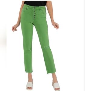 KUT from the Kloth Reese Fab Ab high-waist straight-leg jeans